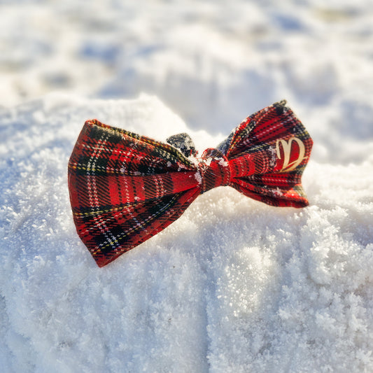 Red Check Bow Tie