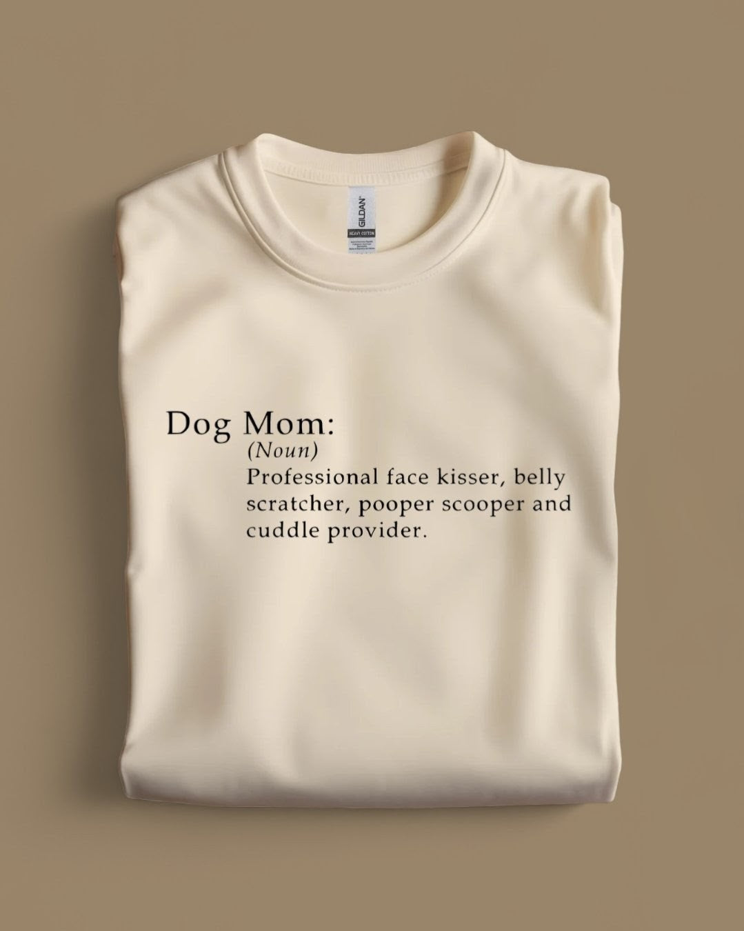 Beige Dog Mom Jumper from Peers and Paws collection. 